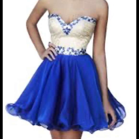 Sherri Hill Cocktail in Royal Blue - Picture 2 of 2
